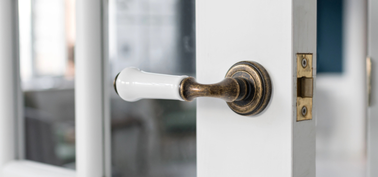 avoid installing glass near your doorknob